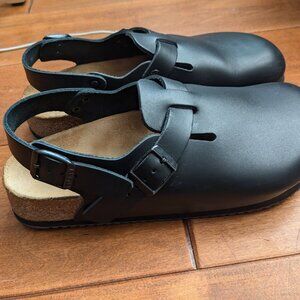 Birkenstock Tokio Super Grip Leather Clogs Size 38